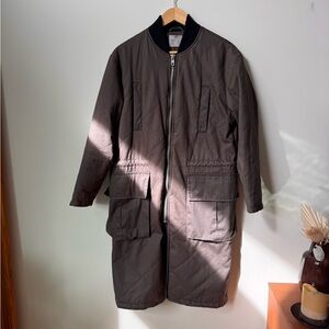 ASOS Quilted Longline Utility Coat Oversized